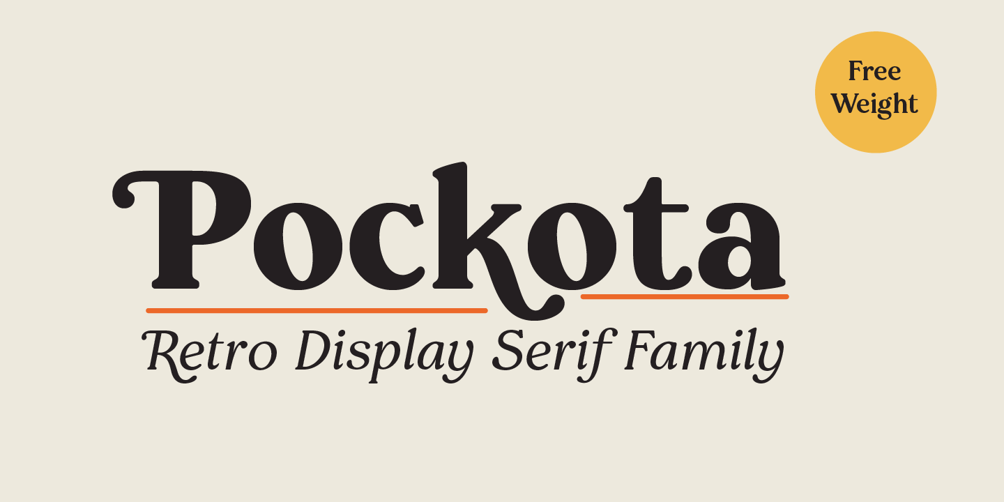 Beispiel einer Pockota-Schriftart